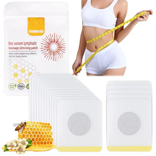 Parche Adelgazante de Bee Venom, Veneno de Abeja Parche, Bee Venom Slimming Patch, Pegatinas Esculpidas Adelgazantes Desintoxicantes, para Mujeres y Hombres, para Drenaje Linfático
