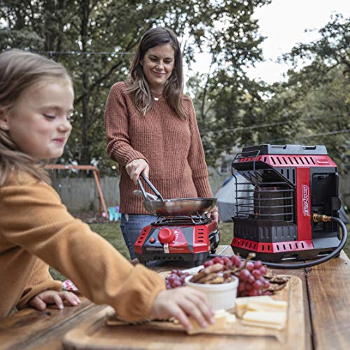Image of Mr. Heater MH11BFLEX Buddy Flex Heater, Red & MH8CFLEX 8,000 BTU Buddy Flex Cooker, Red