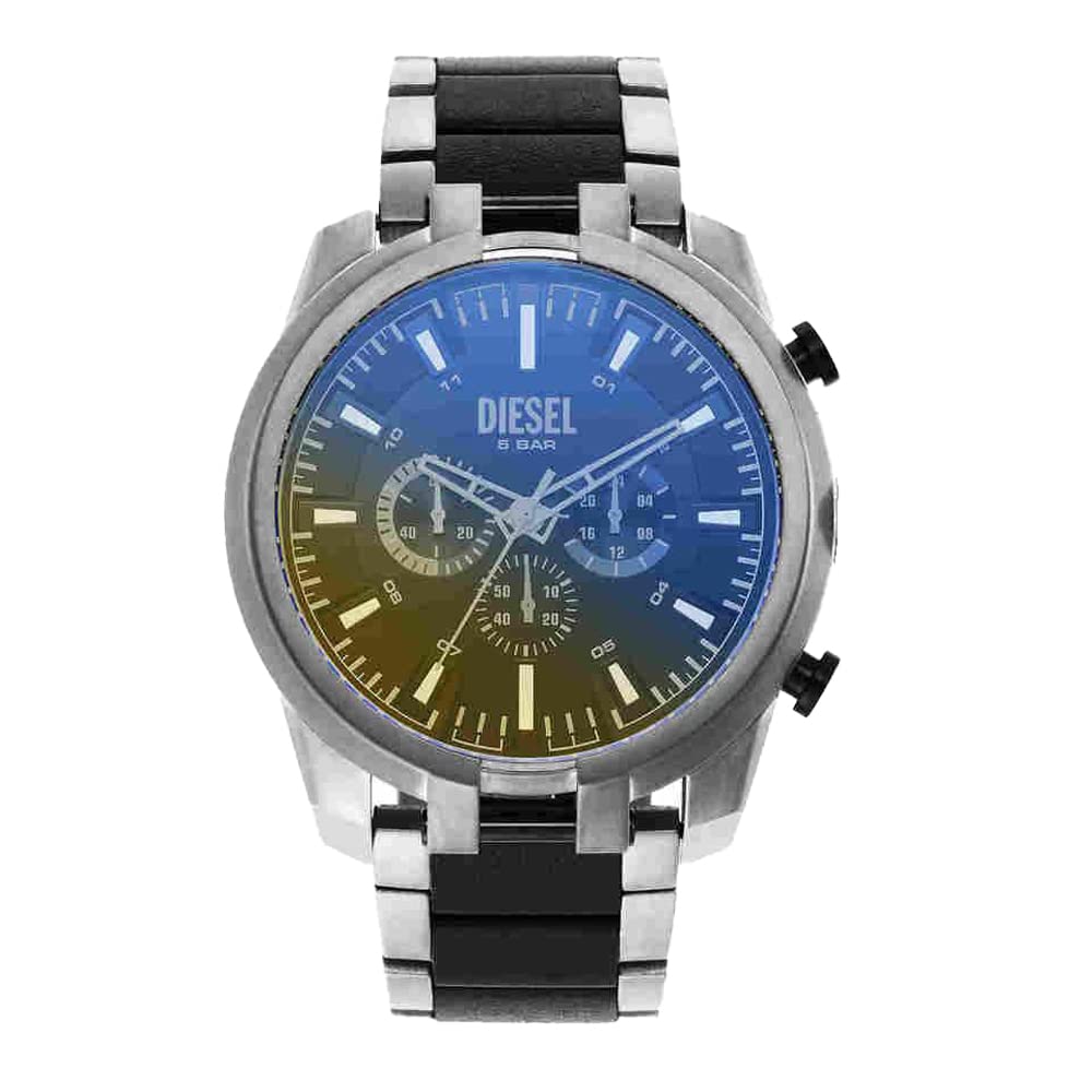 Diesel Mens 51 mm Split Black Dial Stainless Steel Chronograph Watch - DZ4587I (B0B34TN55Z) Amazon Price History, Amazon Price Tracker
