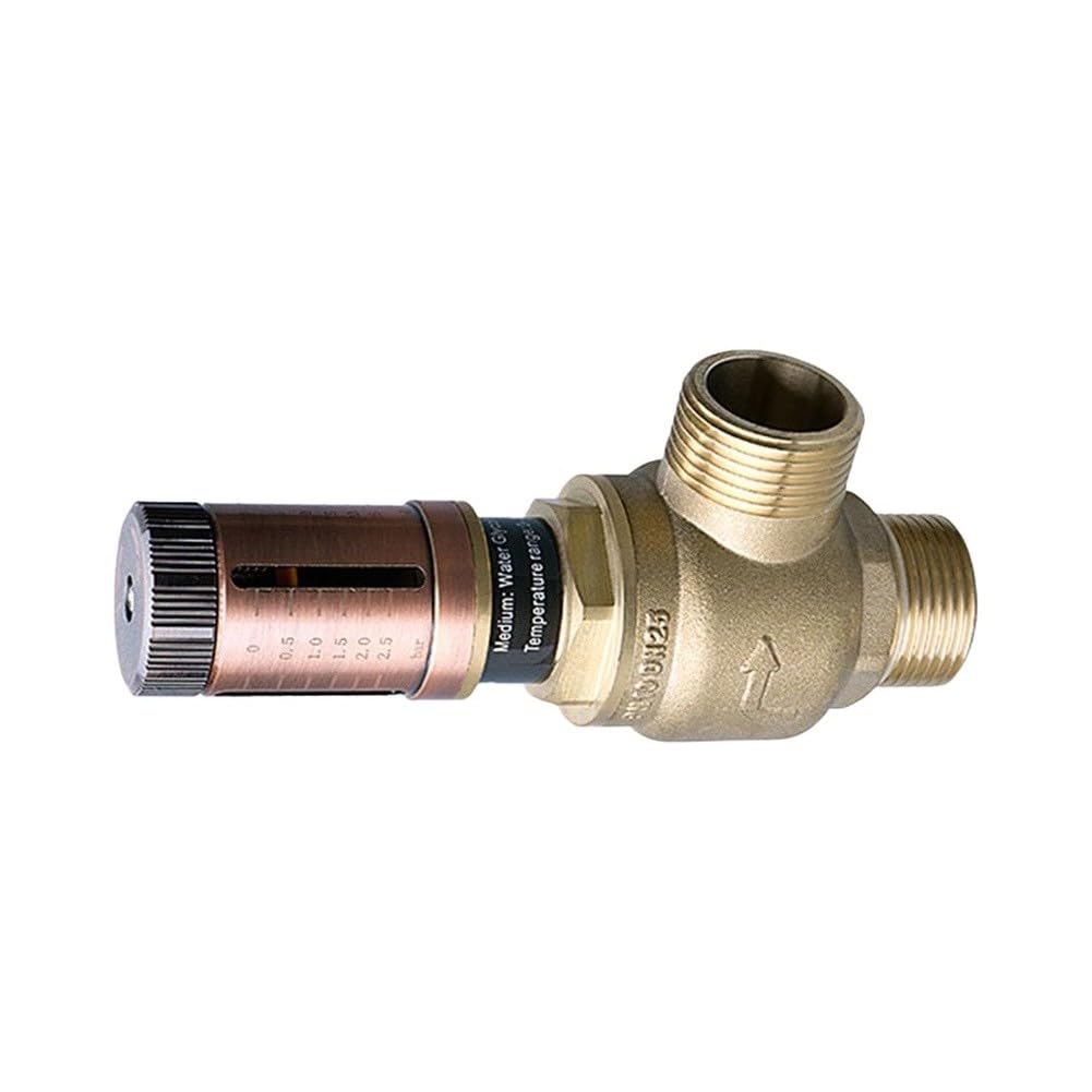 Válvula de derivación de presión diferencial para calefacción de suelo de latón, rosca de 33 mm para sistema de caldera de bomba de calor