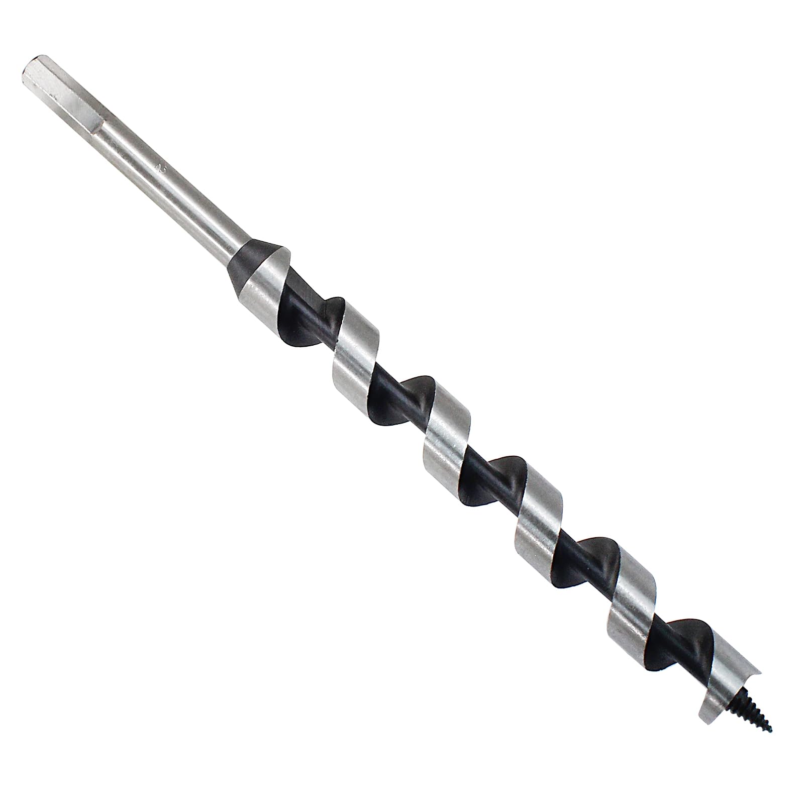 HARSKIYER 3/4 Inch Diameter Wood Auger Drill Bit, 12 Inch Long Ship Auger Bit for Soft and Hard Wood, Hex Shank Drill Bit for Hole Cutter, Tree Stump,