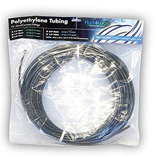 HydroLogic Polyethylene Tubing, 50', Black, 1/4