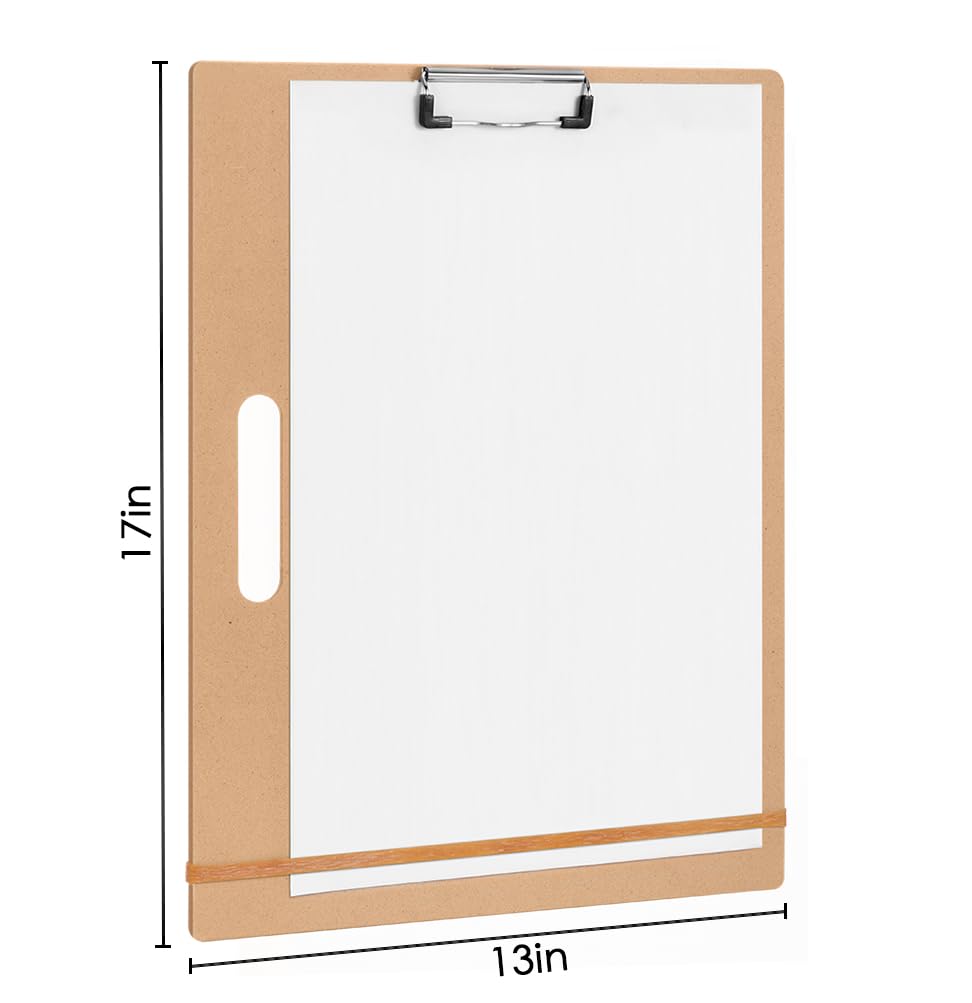 Sketch Board – 33 x 43,2 cm, tragbares Kunst-Zeichenbrett mit Griff, 2 Stück
