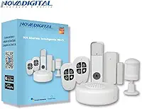 Kit Alarme Inteligente Wi-Fi Casa conectada Sensor de portas e janelas Sensor de presença Campainha Controle RF 433,93MH