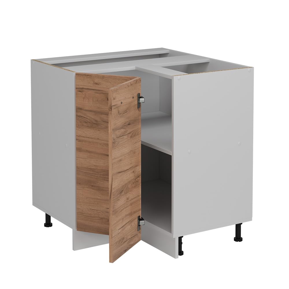 Vicco Mobile ad angolo cucina R-Line, Rovere dorato, 75.6 cm senza piano di lavoro, per la libera combinazione all'interno di sistemi cucina modulari