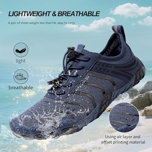Image of SIOSNETA Hike Barefoot Shoes for Women Men, Breathable Non-Slip Athletic Footwear, Wide Toe Water Shoes for Hiking, Non-Slip Neuropathy Shoes for Women Men, Grounded Comfort wear