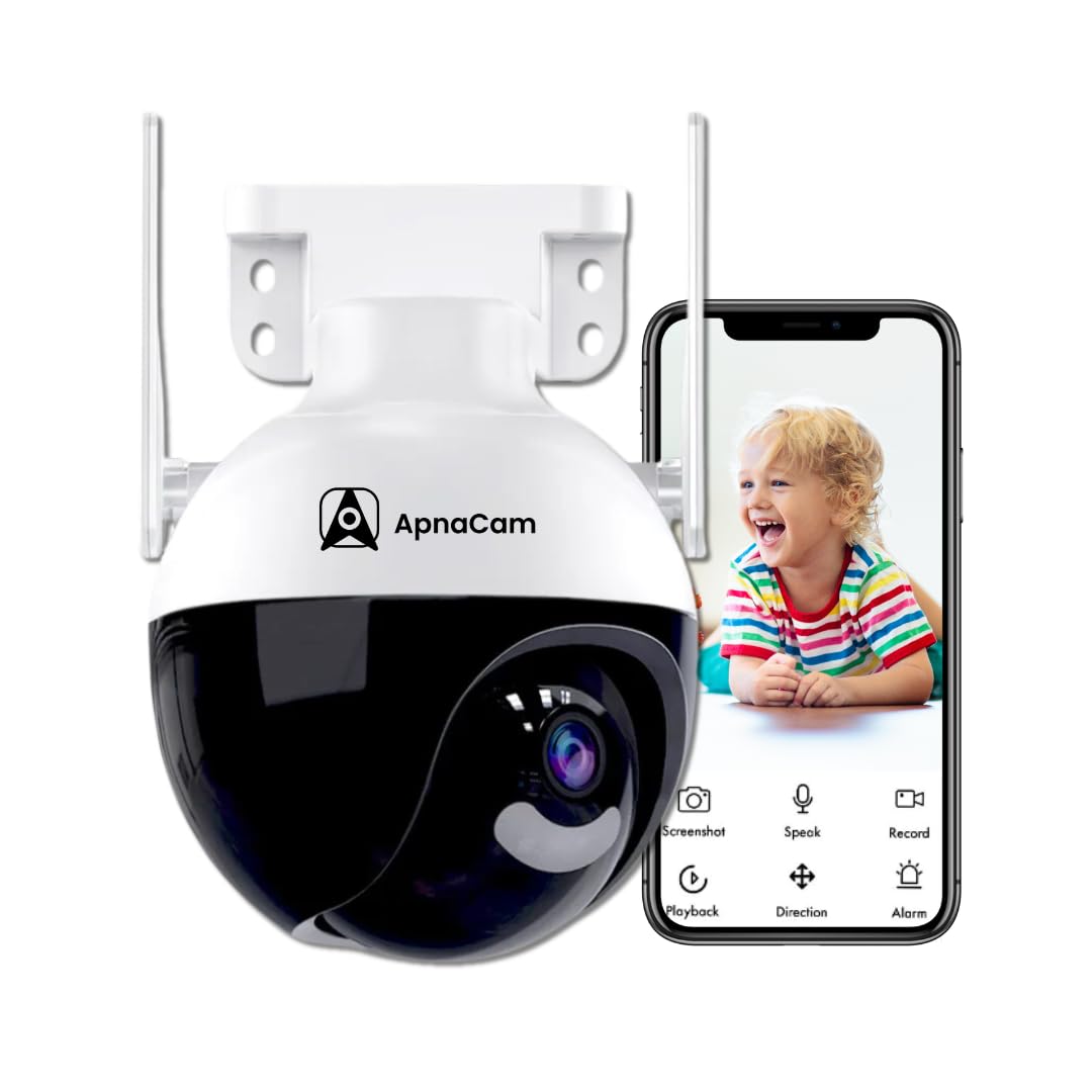 ApnaCam 1080p Full HD Outdoor PTZ Wi-Fi Camera | Two-Way Audio | Color Night Vision Camera | Alarm | Motion Alert | SD Card Support | 352° Pan & Tilt | Outdoor Security Camera-image-48