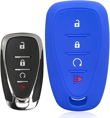 Miniatura 4 de para Chevrolet Monza Silicona Car Key Cover Key Holder Key Case (Rojo)