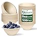 Small Paper Bowls 6 oz, 100 Pack Biodegradable Compostable Paper Bowls Sturdy, Bagasse Natural Brown, Microwavable Mini Disposable Bowls for Chili, Ice Cream, Desserts 1