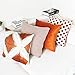 FRECINQ Fundas Cojines 45x45cm Cojines Sofas 4 Pack Super Suave Decorativa Funda de Almohada para el Habitación Sofa Sillas Jardín Decoración del Hogar (# Orange)