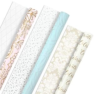 Hallmark Metallic Celebrate Geschenkpapier Tri-Pack