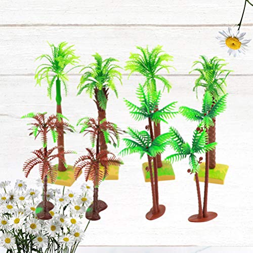 HEALLILY 8 Pcs PlÃ¡stico Palmeira de Coco Em Miniatura Ãrvore de Coco Bolo de Coco DecoraÃ§Ã£o de Pa