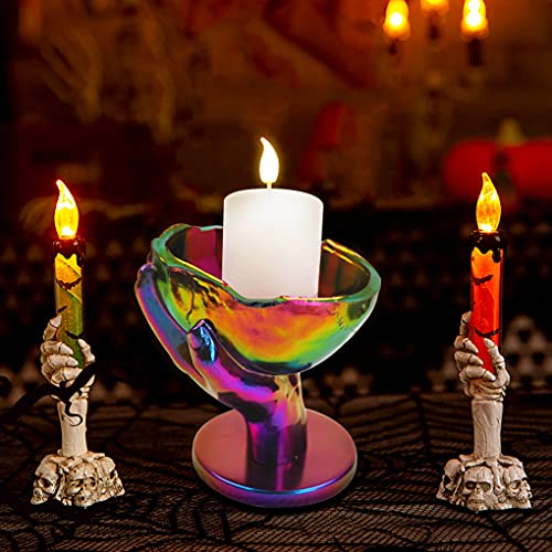 FineInno Kerzenhalter Silikonformen Epoxidharz, Hand Halten Schädel Resin GieÃformen, Blumentopf Epoxidharz Formen für Schmuck Aufbewahrung, Halloween Dekor – Bild 4