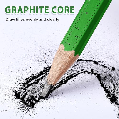 Crayons de charpentier avec regle de mesure integree pour traçage net