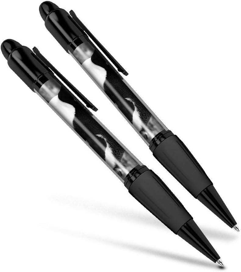 Destination Vinyl ltd Beautiful and comfortable Set of 2 Matching Pens BW - Adorable Baby Penguin Antarctica #36624