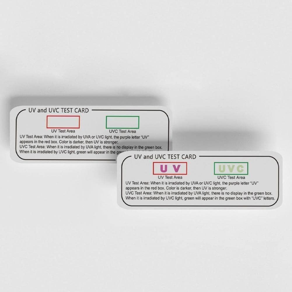 10PCS Luce Ultravioletto Test Cards UVA UVC Carte di Test Luce UV Carte Indicatore di Prova Accessori Lunghezza d'onda