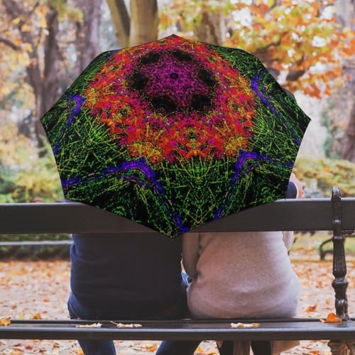 Parapluie pliant psychédélique imperméable de voyage et coupe-vent
