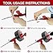 Drain Snake, Plumbing Snake With Drill Adapter, 35ft Heavy Duty Flexible Sink Steel Drain Auger Bathroom Hair Clog Removal Tool, Manual Or Powered - No auto retract or feed