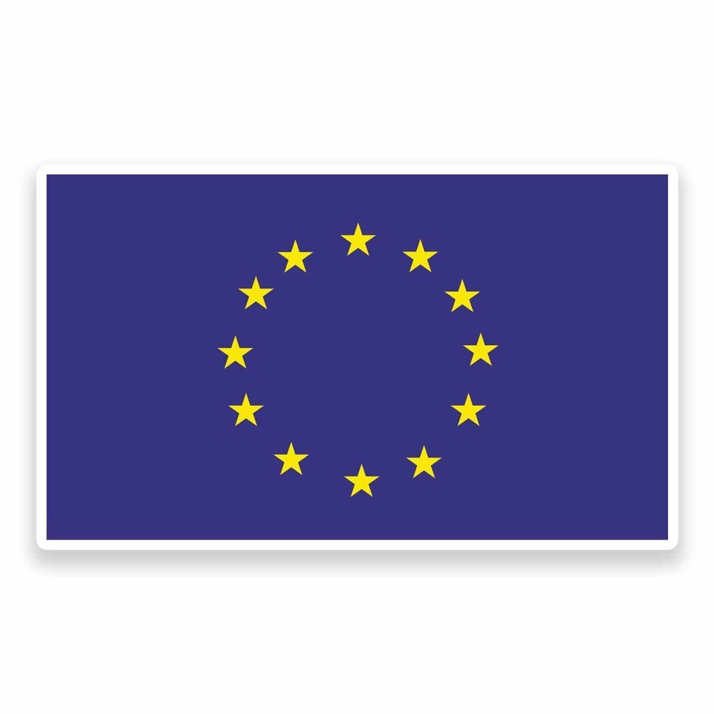 2 x 10cm/100mm EU Europe Flag Map Window Cling Sticker Car Van Campervan Glass #9474