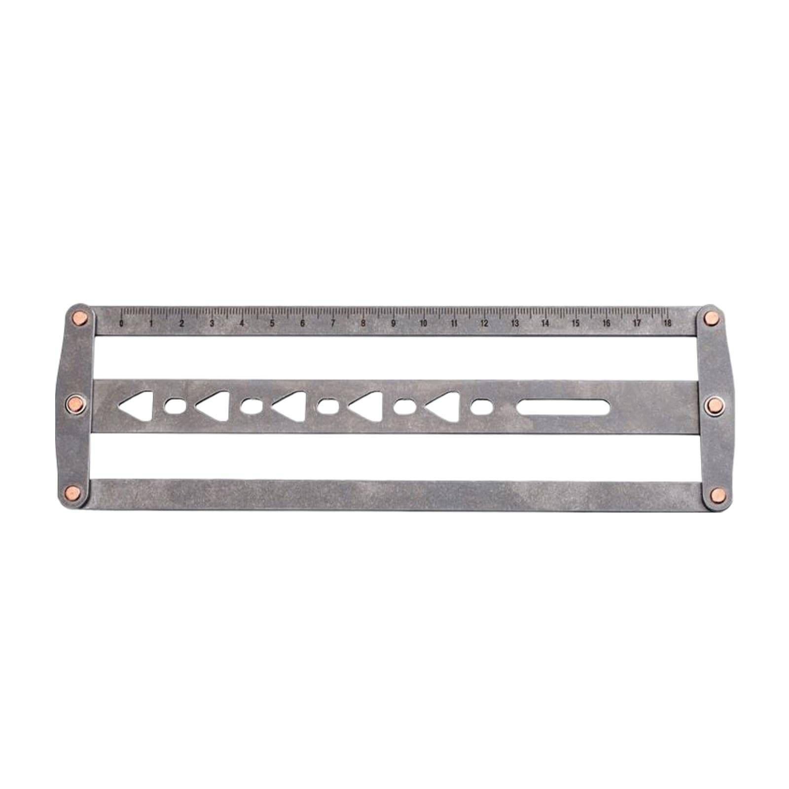 Deevoka Leather Belt Auxiliary Positioning Punch Ruler Portable Lightweight Cutting Punch Hole Tool, A