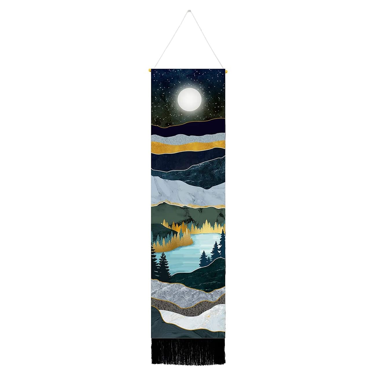 CTRLZS 1Set Narrow Tapestry Wall Hanging Long Landscape Painting Nature Landscape Tapestry for Home Bedroom Vertical Tapestry