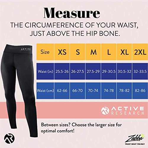 Active Research High Waisted, Slimming Tummy Control Compression Leggings for Yoga, Gym, Running Black - Thumbnail 4