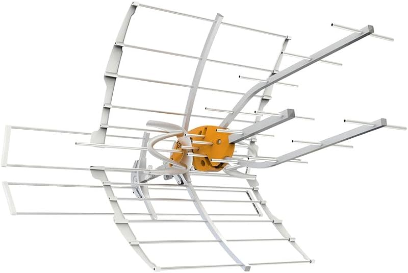 Televes Ellipse Mix 148883 HDTV Antenna – Amplified High VHF/UHF OTA TV Antenna with Built-in TForce Preamp, Automatic Gain Control, FM/LTE/4G/5G Filtering, 75 mi Range - Made in Spain