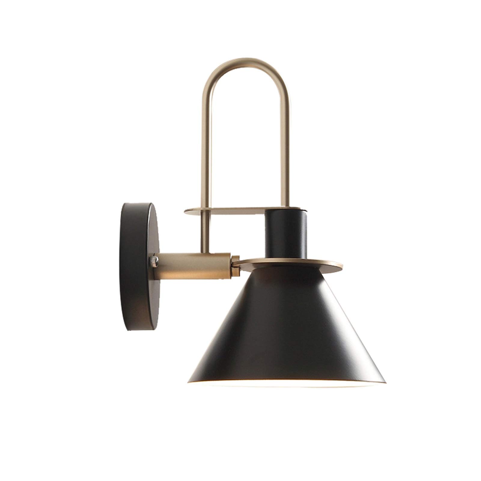 GLING 1 Light Nordic Wall Light Bedside Lamp,Led Remote Control Battery Operated Indoor Wireless Macaron Black Wall Sconce Light Fixture for Bedroom Bathroom Loft Wall Decor