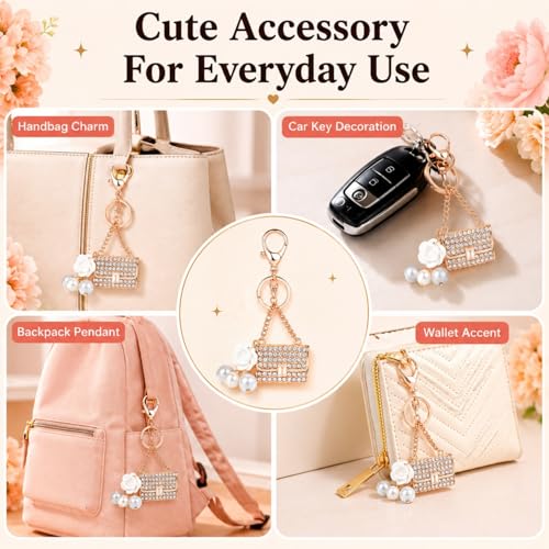 Image of Mini Bag Keychain, Bag Charms for Handbags, Cute Pendant Accessory for Keys Purse, Everyday Charm for All Occasions, Bag Charms for Women