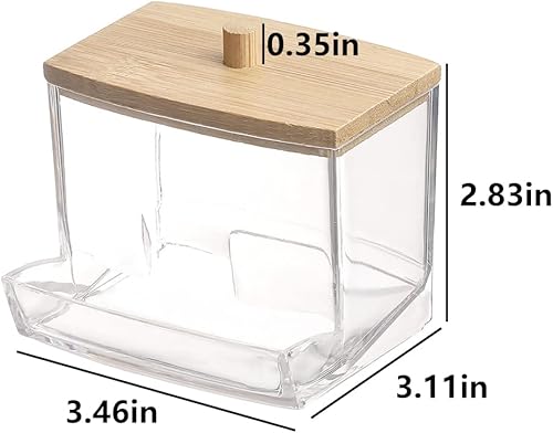 Miniatura 2 de Soporte redondo de algodón para hisopos de algodón, soporte para bolas de algodón, soporte para hisopos de algodón, juego de baño, organizador y