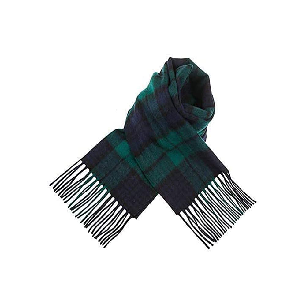 Clans of Scotland - 100% Pure Lambswool Scottish Clan Tartan Scarf - 100% Wool - Pure Wool Tartan Scarf - In Various Tartans - Perfect for Men and Women - 12x60 Inches - Blackwatch