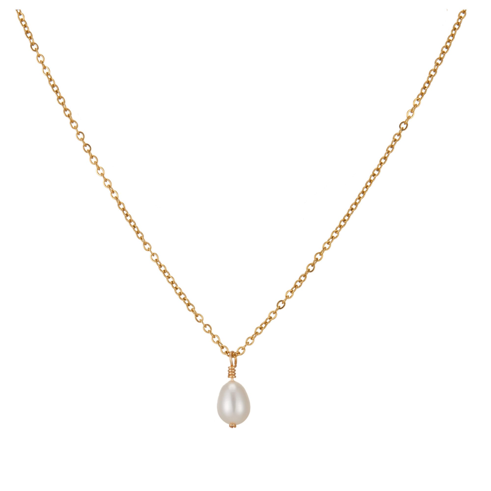 Moonffay Freshwater Single Pearl Pendant Necklace for Women Plaled Gold Pearl Necklace Layered Choker Stack Necklace