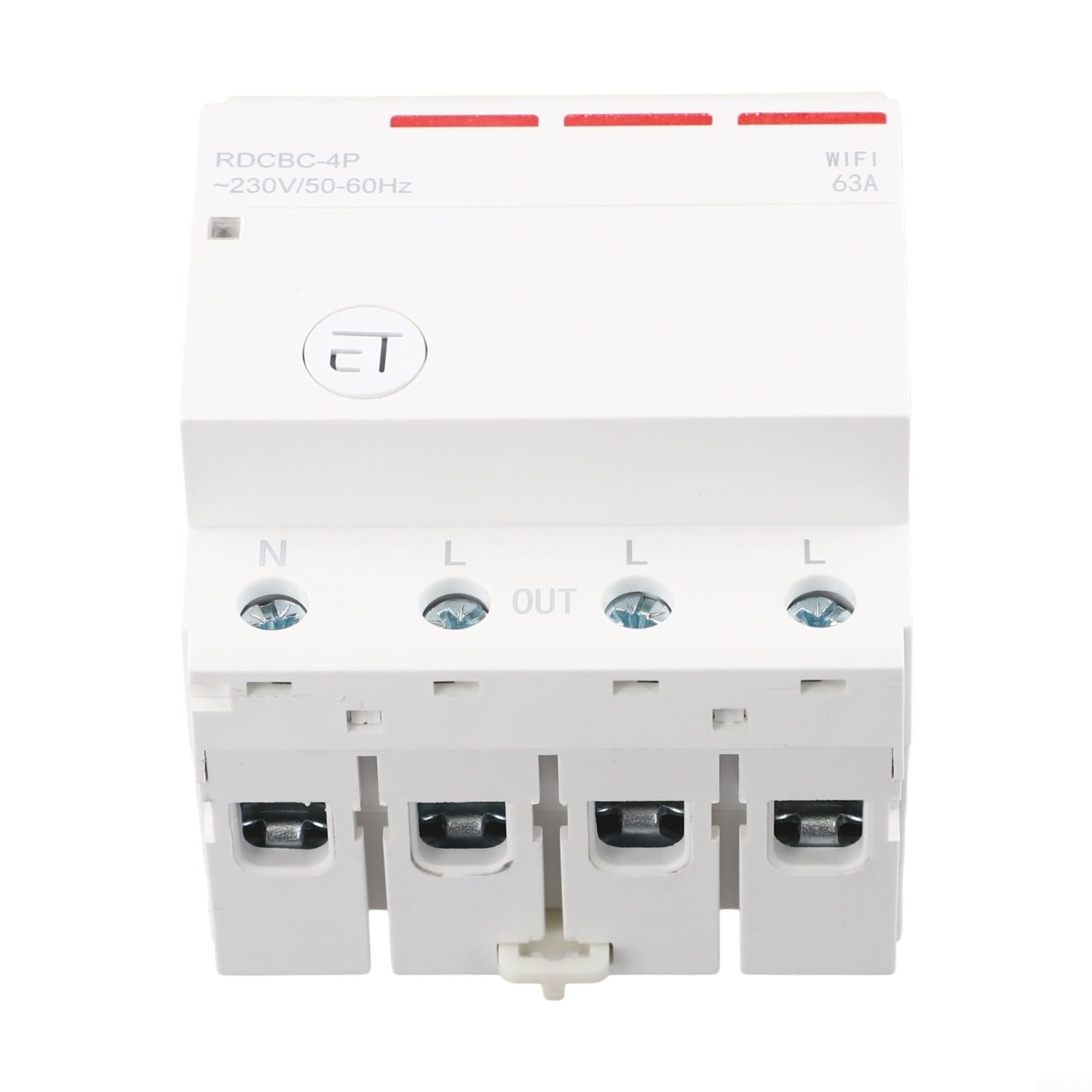 Interruttore intelligente trifase Wi-Fi con controllo del tempo e telecomando vocale, 3P+N 63A/80A, per app eWeLink, guida DIN da 18 mm (63 A)