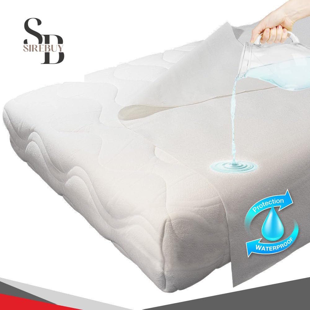 SIREBUY Traverse Impermeable Algodón 100x150 | Empapadores Lavables y Reutilizables | Protector de Cama Absorbente para Incontinencia, Personas Mayores, Niños y Bebés | Uso Hospitalario