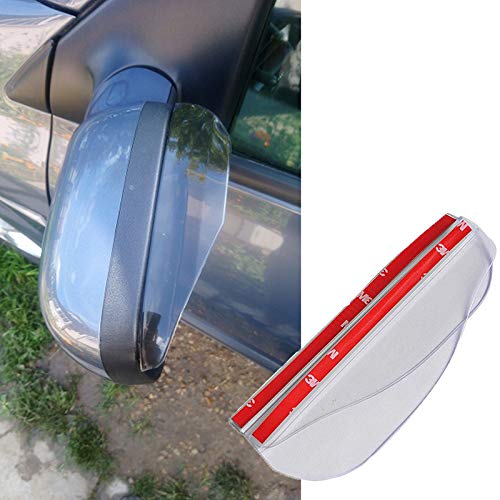 Voiture Vue Arrière Miroir Pluie Sourcil, 2 Pièces Deflecteurs Protection de Pluie Couverture de Pluie de Rétroviseur Protecteur Soleil Bouclier Anti Pluie Cover