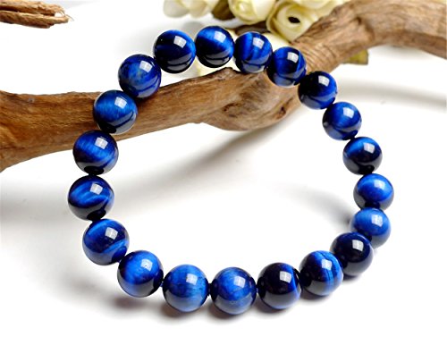 10mm Natural Blur Tiger's Eye Gemstone Crystal Round Bead Bracelet Tiger Eye2