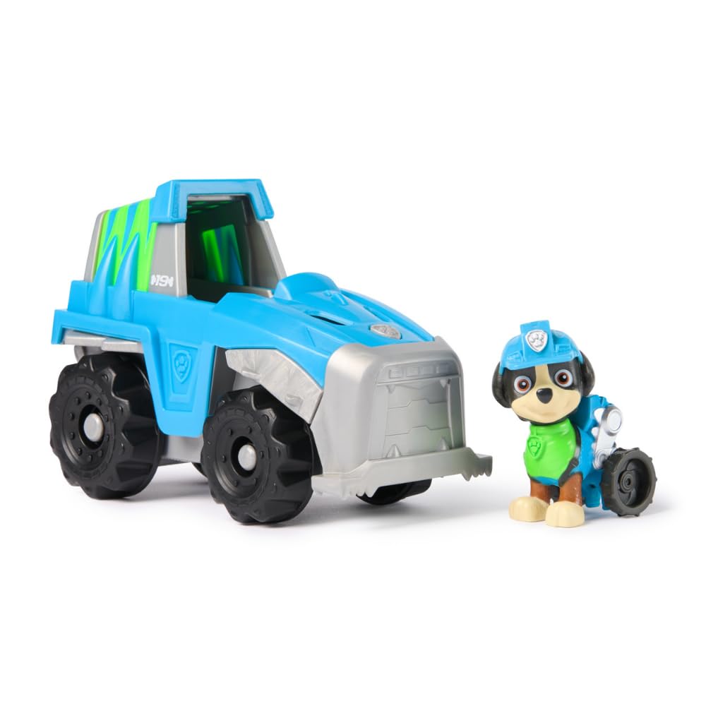 Paw Patrol, Rex’s Dinosaur Rescue Vehicle, Toy Truck with Collectible Action Figure, Sustainably Minded Kids’ Toys for Boys & Girls Aged 3 and Up