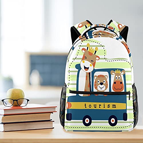 Sac à dos d'écolier ordinateur portable géométrique multicolore pour filles garçons Panda - 6