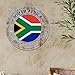 WoGuangis South Africa Flag Round Metal Sign Wall Art South Africa Souvenir Metal Wall Sign National Symbol Country Patriotic Gift Retro Vintage Wall Sign 9x9in New Home Gift to Friend