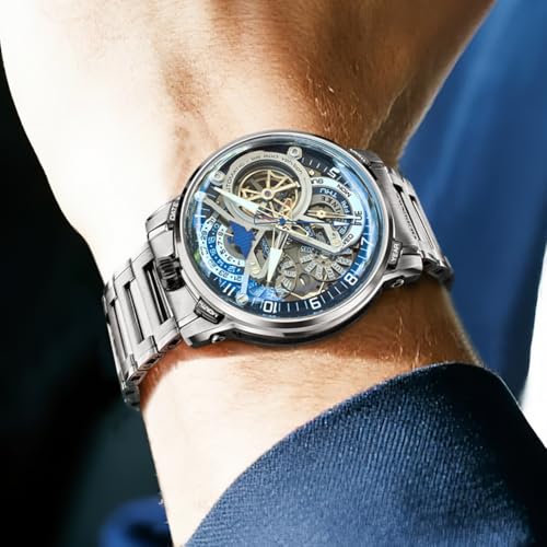 Image of OLEVS Men Watch Business Dress Diamond Luxury Watch Luminous Easy to Read Date Waterproof Stainless Steel Quartz Analog Simple Dress Watch