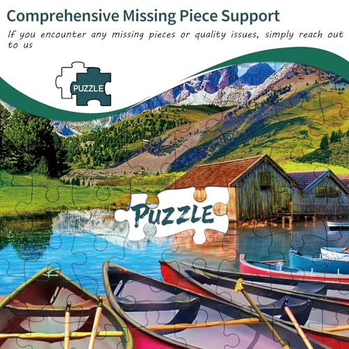 Rompecabezas de 1000 piezas de lago alpino italiano, hermoso paisaje natural, relajante para adultos y adolescentes, decoración para pared del hogar, regalo para noche de juegos en familia miniatura 3