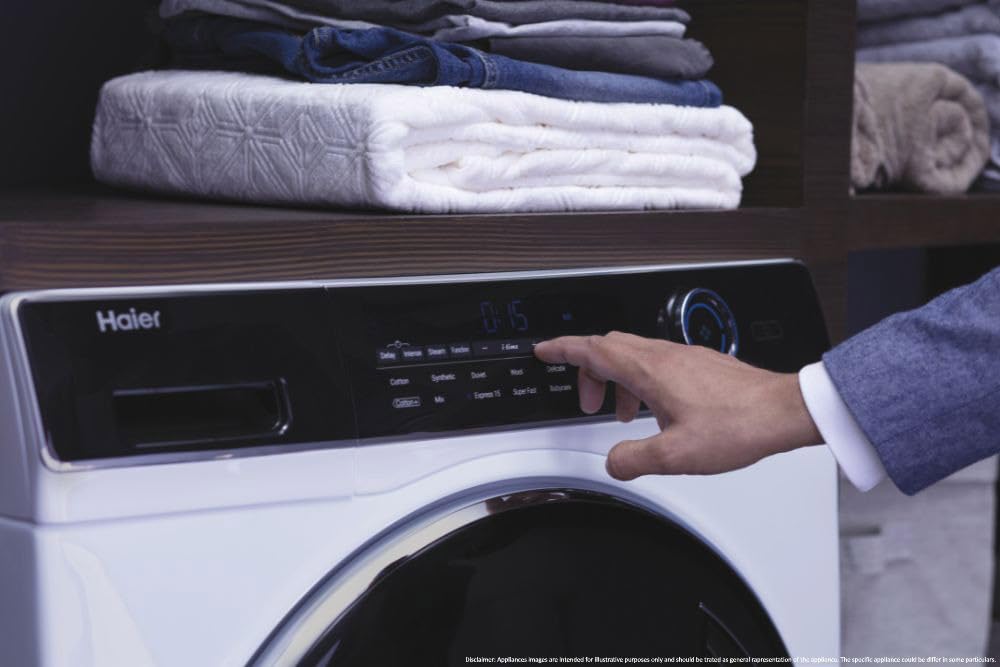 Haier I-Pro Series 7 Plus HW150-BP14986E Lavadora 15 kg 1400 revoluciones Motor inversor BPM Cesta XXL iluminada Clase A H x L x P (cm) 98 x 70 x 63 Blanco