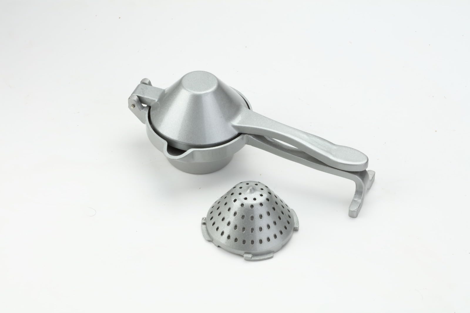Exprimidor de mano | Exprimidor manual de aluminio | Agarre ergonómico para una extracción eficiente de jugo de cítricos y otras frutas | Compacto duradero fácil de usar y limpiar | Pesado 360 gramos