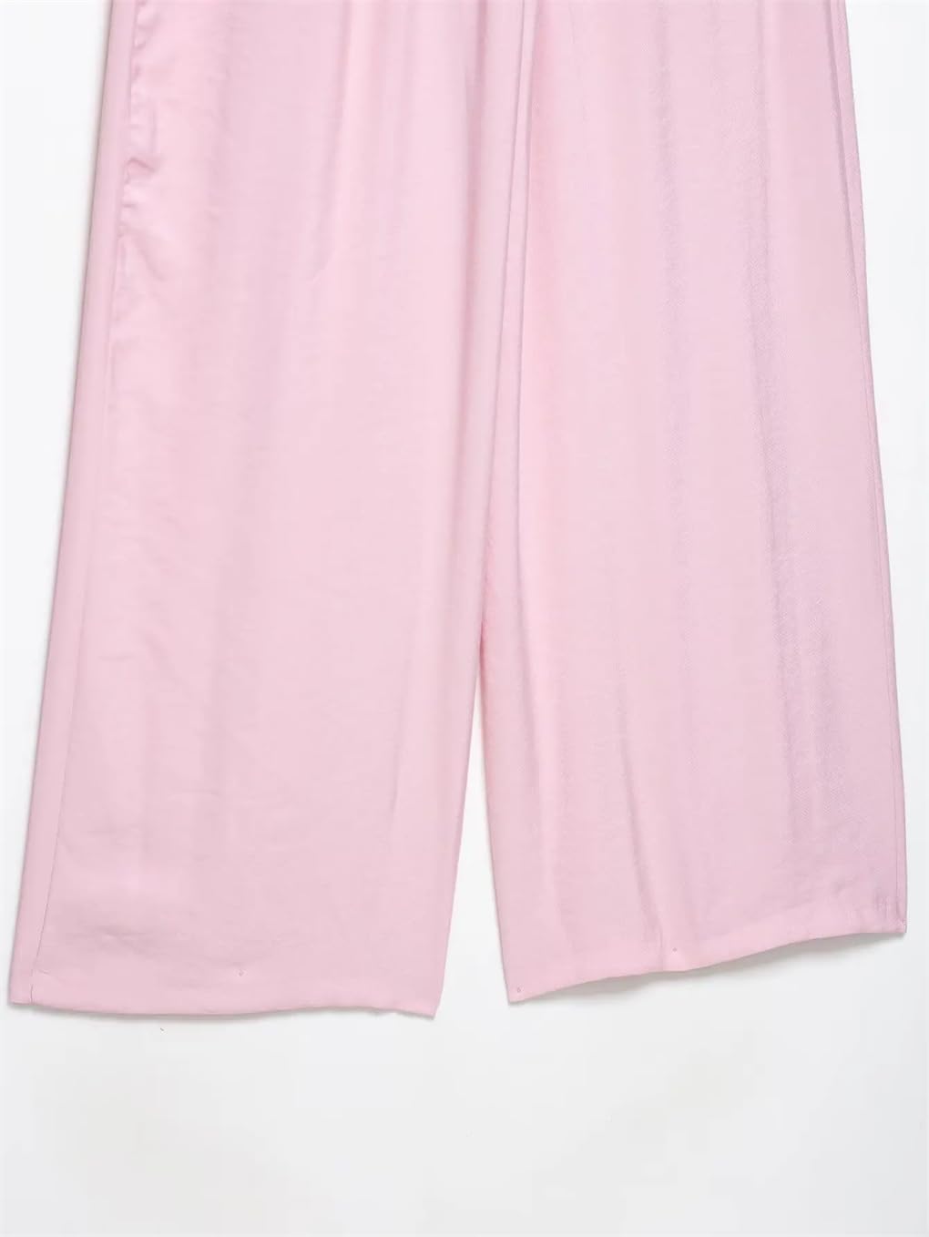 Women's Wide-Leg High-Rise Front Pocket Straight Trousers
