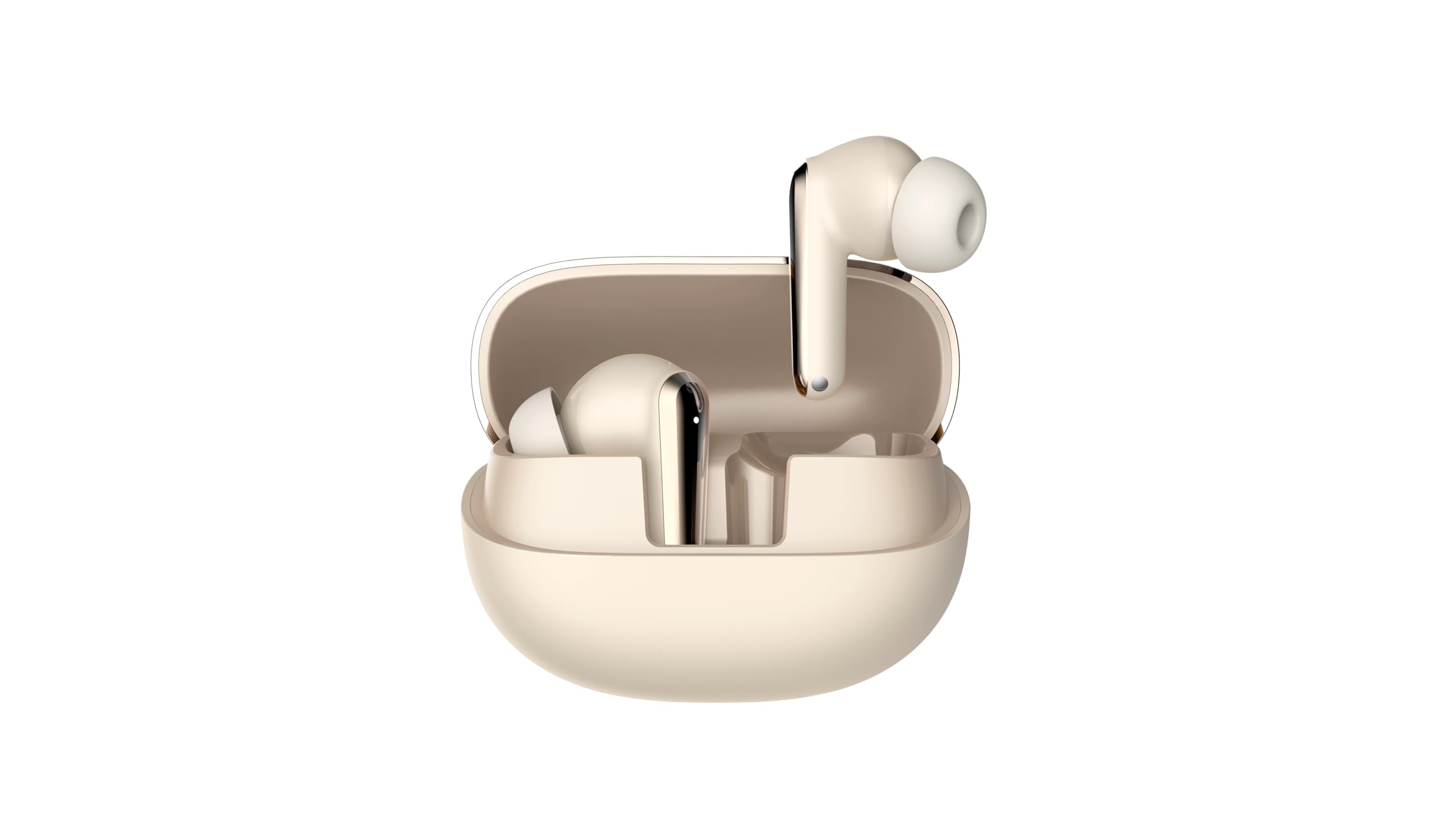 Wireless Earbuds, Ear Buds with Big Bass Stereo Sound, Lightweight Bluetooth Portable Audio Headphones with 60 Hours Playtime (Gold)