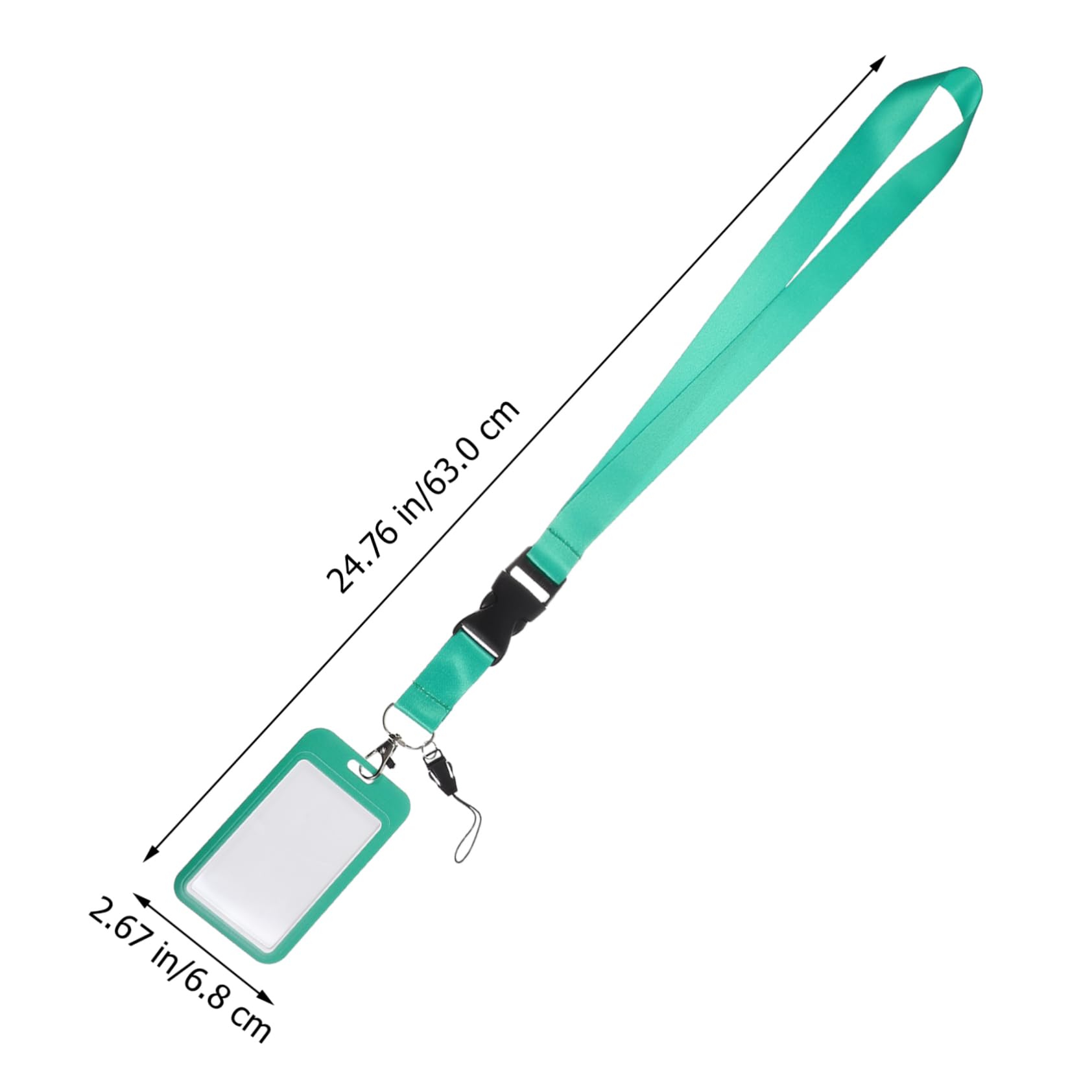 jojofuny 5 Pezzi Badge Id con Laccetto Regolabile Custodia per Poliestere Resistente Allusura Protezione per Carte Badge per Lavoro Scuola Design Versatile con Laccetto Staccabile