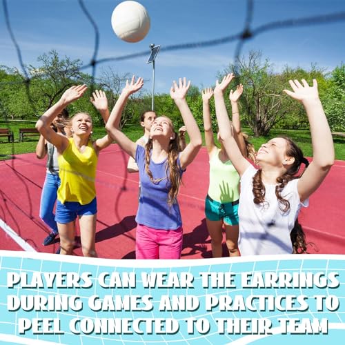 12 Pairs Volleyball Earrings Bulk for Women Sports Baseball Theme Earrings Jewelry for Girls Softball Lovers Gifts Accessories Game4