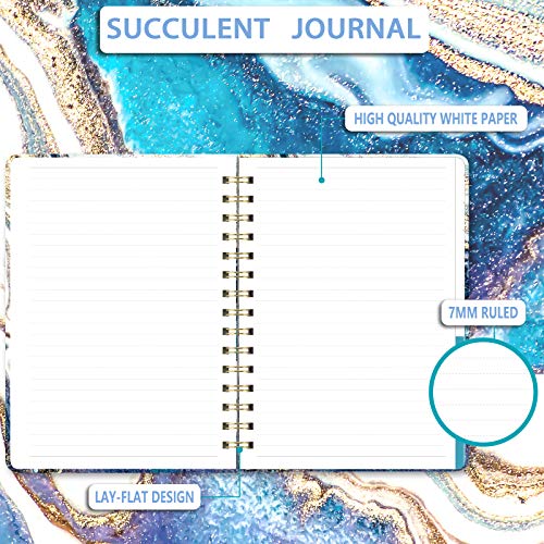 Ruled Notebook/Journal - Lined Journal With Premium Thick Paper, 8.5" X 6.4", College Ruled Spiral Notebook/Journal, Banded With Exquisite Inner Pocket, Waterproof Hardcover With Colorful Pattern #TOP3