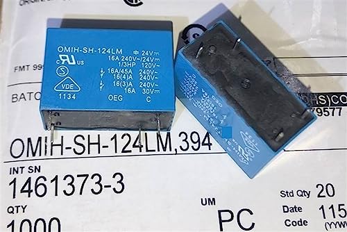 Relais OMIH-SH-124LM 24V 16A à 4 broches pour circuits imprimés