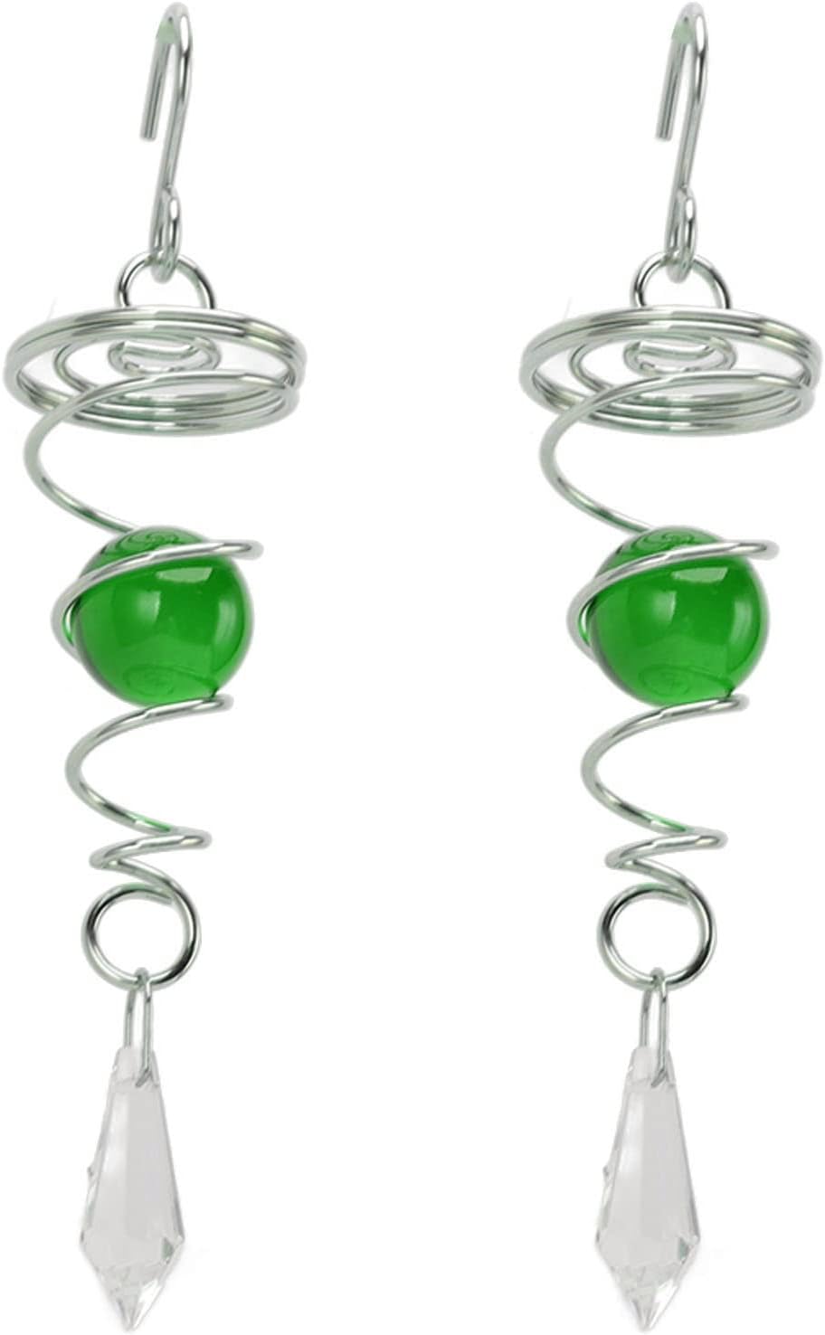 2Pcs Gazing Ball Spiral Tail, Wind Spinner Stabilizer with